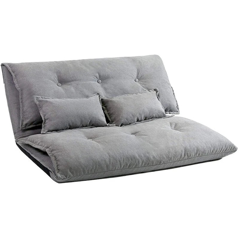 Modern Adjustable Ergonomic Fabric-Covered Sofa Bed Chair with Metal Frame