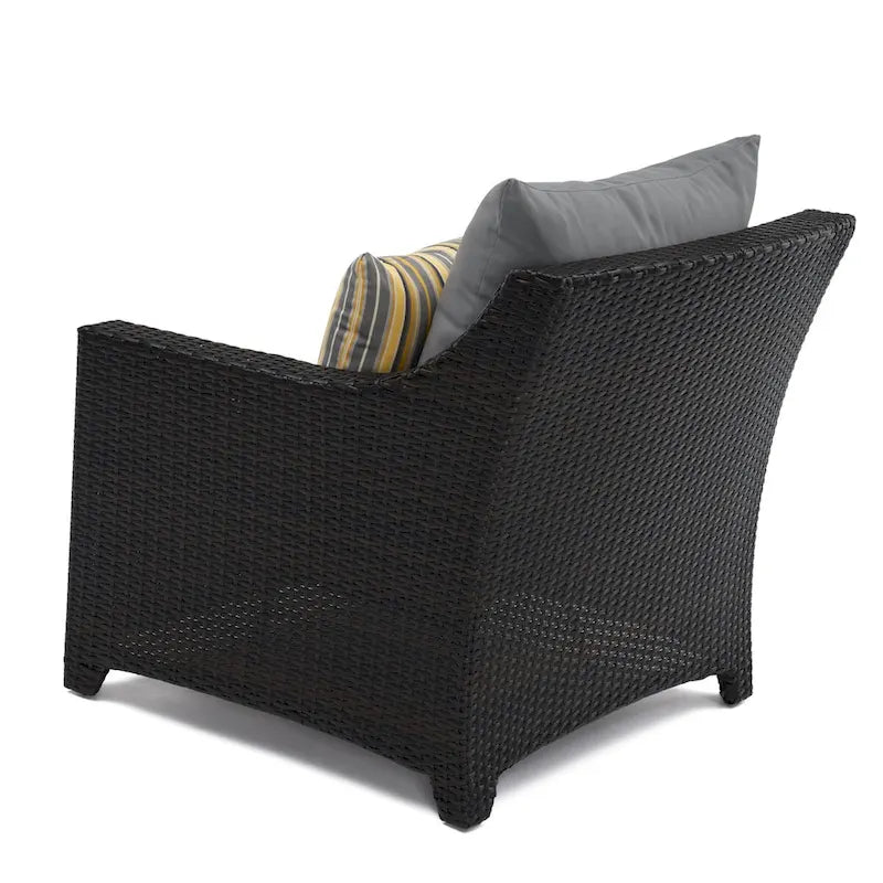 Deco 3 Piece Aluminum Outdoor Patio Club Chairs & Side Table
