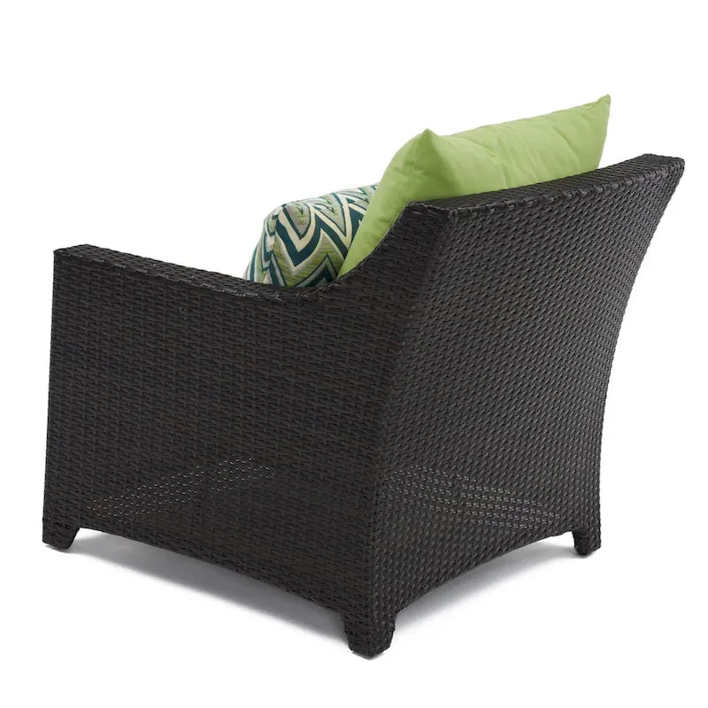 Deco 3 Piece Aluminum Outdoor Patio Club Chairs & Side Table