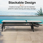 Outdoor Patio Reclining Adjustable Chaise Lounge Chairs Stackable