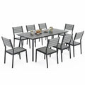 VredHom 7/9-Piece Outdoor Patio Dining Set with Stackable Chairs