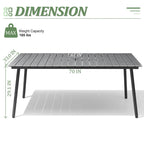 VredHom 7/9-Piece Outdoor Patio Dining Set with Stackable Chairs