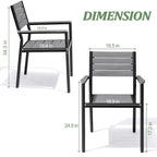 VredHom 7/9-Piece Outdoor Patio Dining Set with Stackable Chairs