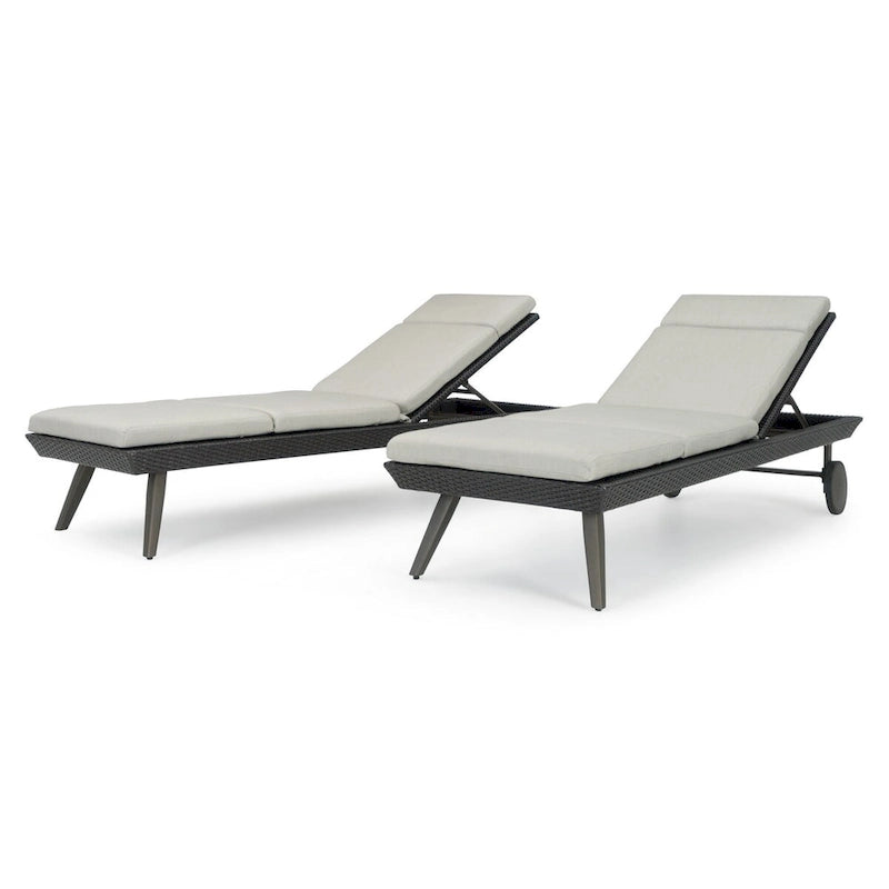 Portofino Casual 2 Piece Sunbrella Outdoor Patio Lounger & Mattress