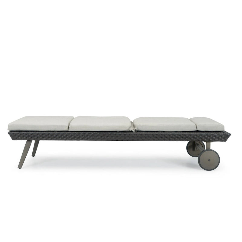 Portofino Casual 2 Piece Sunbrella Outdoor Patio Lounger & Mattress