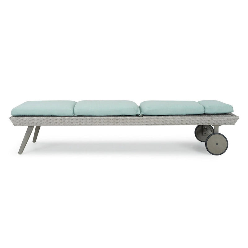 Portofino Casual 2 Piece Sunbrella Outdoor Patio Lounger & Mattress