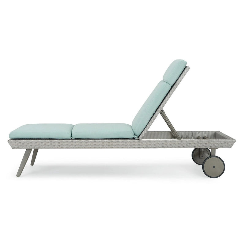 Portofino Casual 2 Piece Sunbrella Outdoor Patio Lounger & Mattress