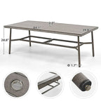 SleekLine 9-Piece Aluminum Patio Dining Set with Webbing Chair Back and Removable Cushions