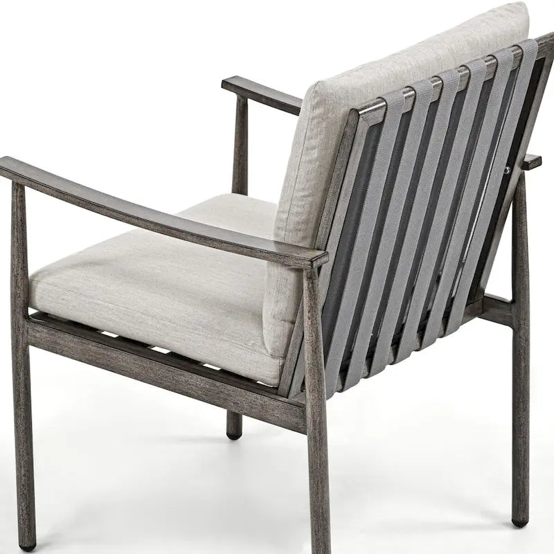 SleekLine 9-Piece Aluminum Patio Dining Set with Webbing Chair Back and Removable Cushions