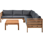 4 PCS Exotic design acacia wood outdoor sofa set