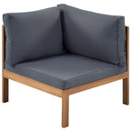 4 PCS Exotic design acacia wood outdoor sofa set