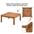 4 PCS Exotic design acacia wood outdoor sofa set