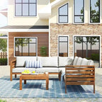 4 PCS Exotic design acacia wood outdoor sofa set
