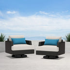 Portofino Comfort 2 Piece Sunbrella Outdoor Patio Motion Club Chairs