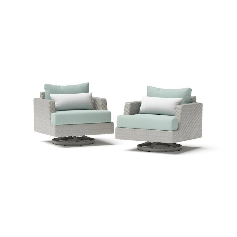 Portofino Comfort 2 Piece Sunbrella Outdoor Patio Motion Club Chairs