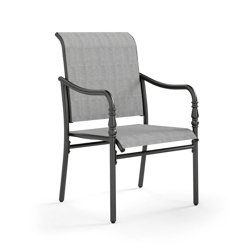 MAISON ARTS Outdoor Dining Chairs Set of 4, Breathable Material and Gourd Head Shape Armrest