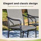 MAISON ARTS Outdoor Dining Chairs Set of 4, Breathable Material and Gourd Head Shape Armrest