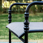 MAISON ARTS Outdoor Dining Chairs Set of 4, Breathable Material and Gourd Head Shape Armrest