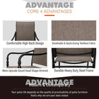MAISON ARTS Outdoor Dining Chairs Set of 4, Breathable Material and Gourd Head Shape Armrest