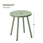 Werph Patio Table Living Room Side Table, Round Accent Table Small Side Table Nightstand