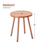Werph Patio Table Living Room Side Table, Round Accent Table Small Side Table Nightstand