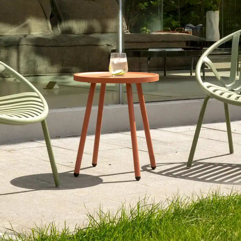 Werph Patio Table Living Room Side Table, Round Accent Table Small Side Table Nightstand