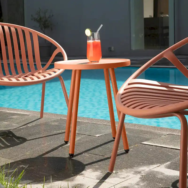 Werph Patio Table Living Room Side Table, Round Accent Table Small Side Table Nightstand