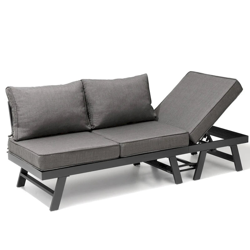 VredHom Outdoor Sectional Set Aluminum Patio Daybed Sofa