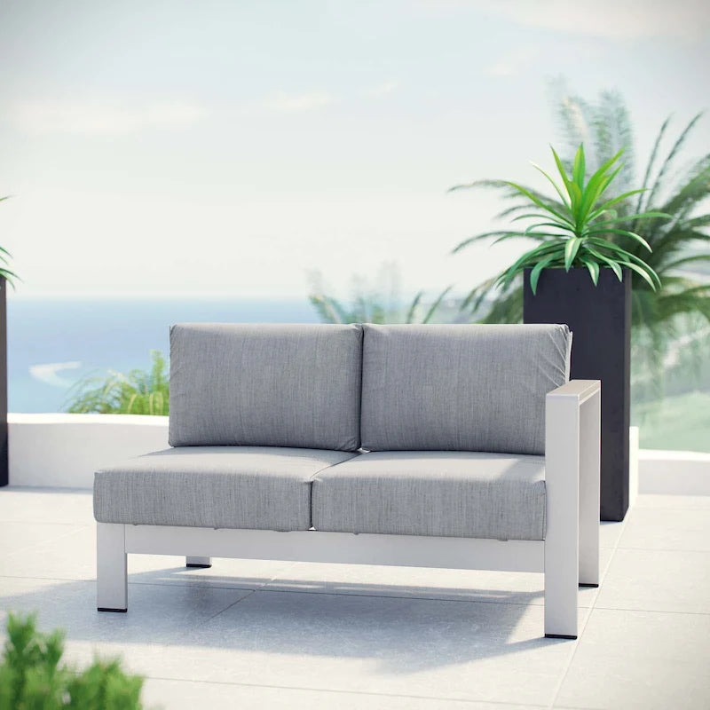 Beach Outdoor Patio Aluminum Loveseat