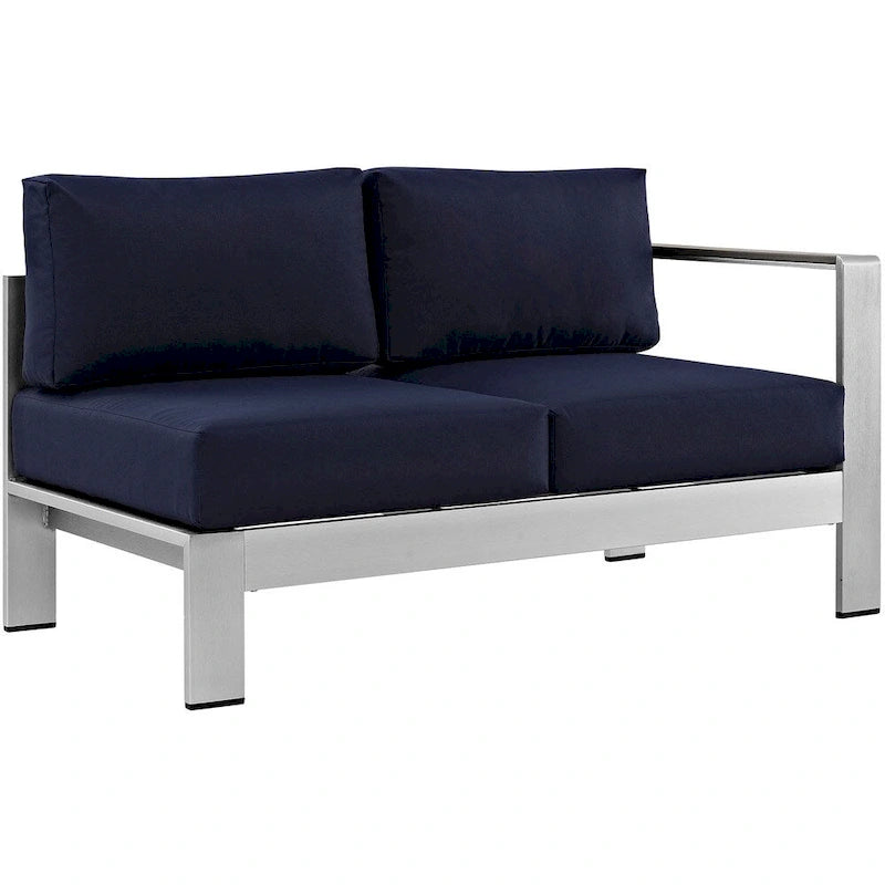 Beach Outdoor Patio Aluminum Loveseat