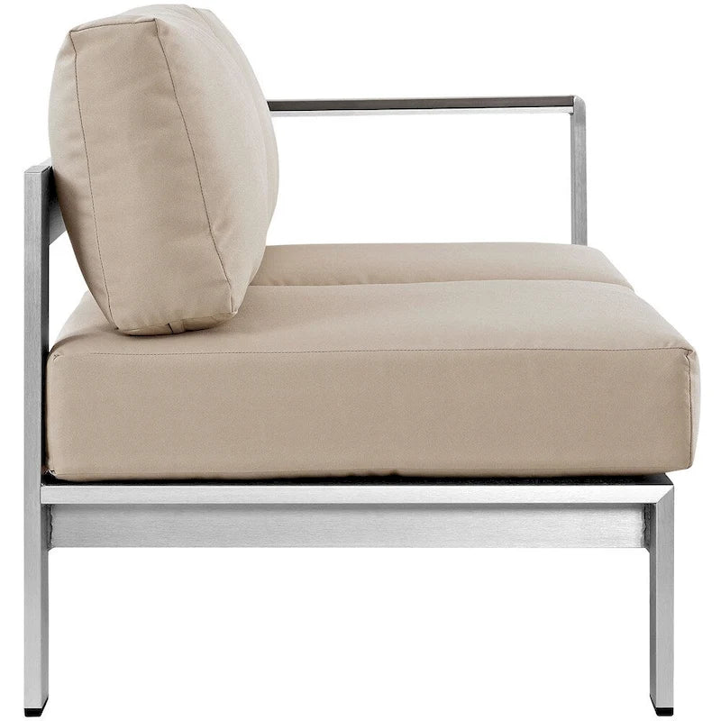 Beach Outdoor Patio Aluminum Loveseat