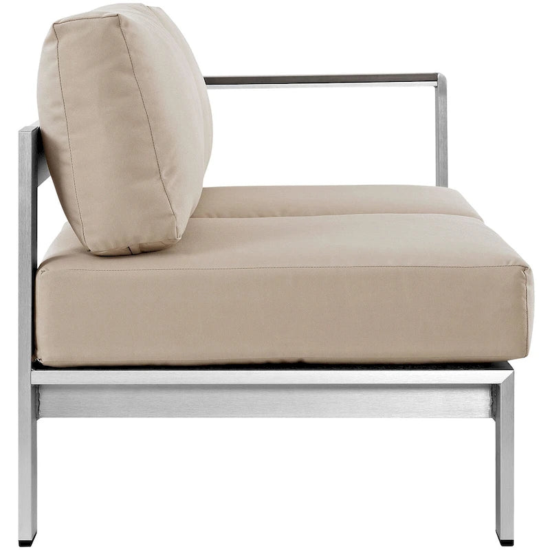 Beach Outdoor Patio Aluminum Loveseat