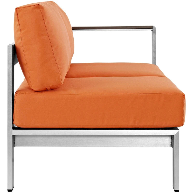 Beach Outdoor Patio Aluminum Loveseat