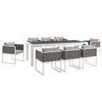 Stance 9 Piece Outdoor Patio Aluminum Dining Set - N/A