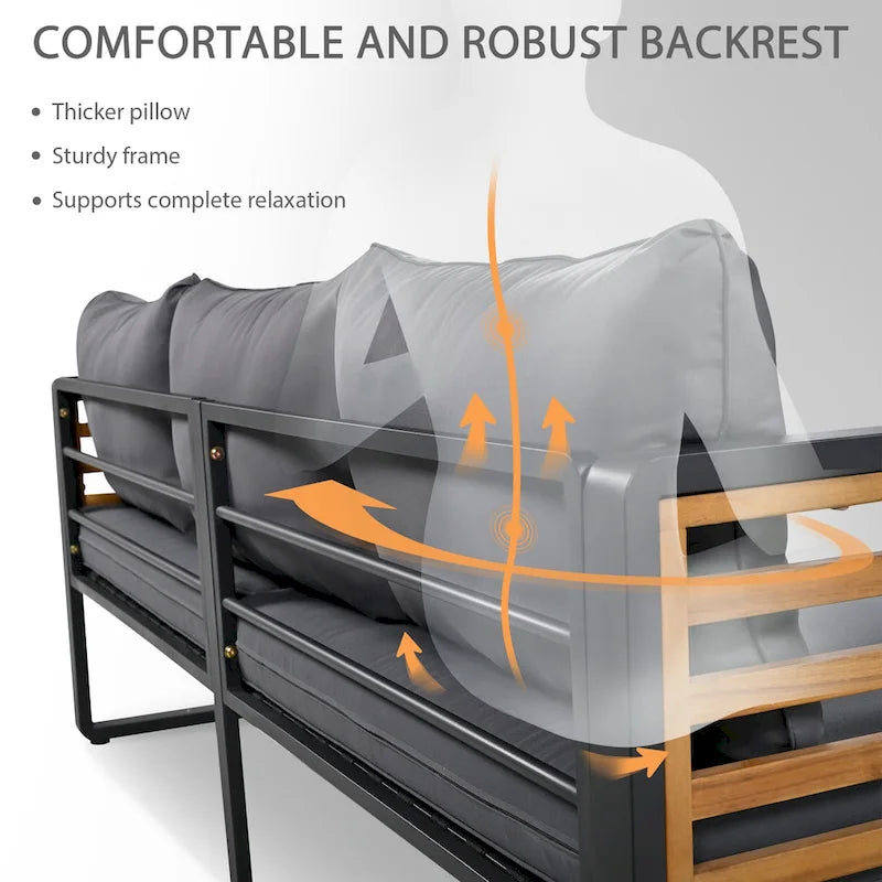 ZZ Large Size 4-pieces Outdoor Furniture
