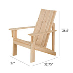 Linden Modern Wood Adirondack Chair Preassembled Back and Seat