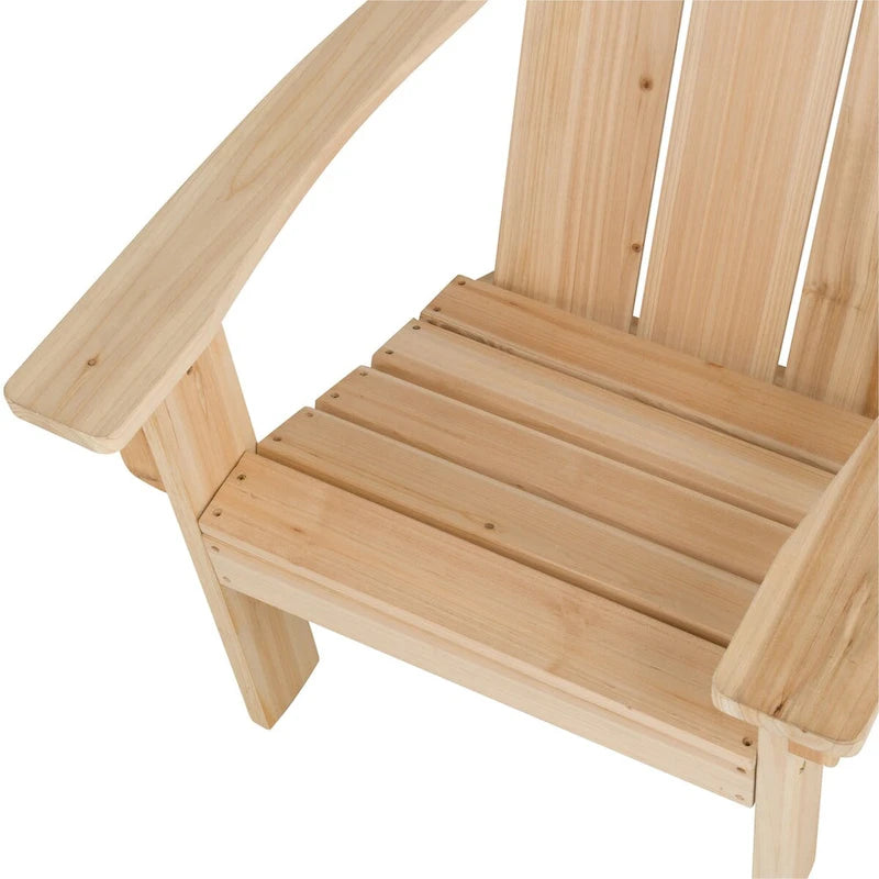 Linden Modern Wood Adirondack Chair Preassembled Back and Seat