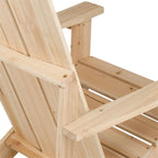 Linden Modern Wood Adirondack Chair Preassembled Back and Seat