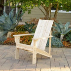 Linden Modern Wood Adirondack Chair Preassembled Back and Seat