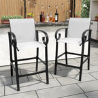 Outdoor Bar Stools Patio Barstools All-Weather Bar Chairs Aluminum Sunbrella Sling