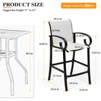 Outdoor Bar Stools Patio Barstools All-Weather Bar Chairs Aluminum Sunbrella Sling