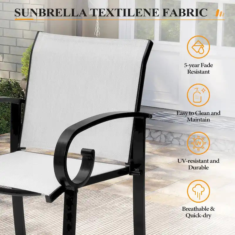 Outdoor Bar Stools Patio Barstools All-Weather Bar Chairs Aluminum Sunbrella Sling