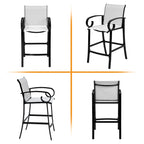 Outdoor Bar Stools Patio Barstools All-Weather Bar Chairs Aluminum Sunbrella Sling