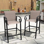 Outdoor Bar Stools Patio Barstools All-Weather Bar Chairs Aluminum Sunbrella Sling