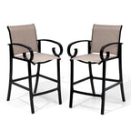 Outdoor Bar Stools Patio Barstools All-Weather Bar Chairs Aluminum Sunbrella Sling