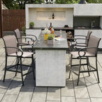 Outdoor Bar Stools Patio Barstools All-Weather Bar Chairs Aluminum Sunbrella Sling
