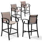 Outdoor Bar Stools Patio Barstools All-Weather Bar Chairs Aluminum Sunbrella Sling