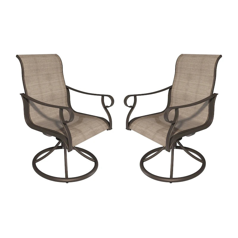 Textilene Swivel Chair for Terrace(set of 2)