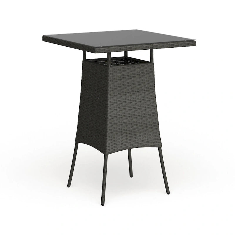 Stopover Synthetic Rattan Small Outdoor Patio Bar Table