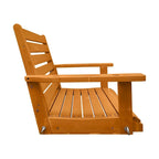 Wooden Porch Swing, Bench Swing with Hanging Chains and 7mm Springs, Heavy Duty 800 LBS, for Outdoor Patio Garden Yard
